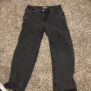 wild fable Black Low-Rise Straight Jeans